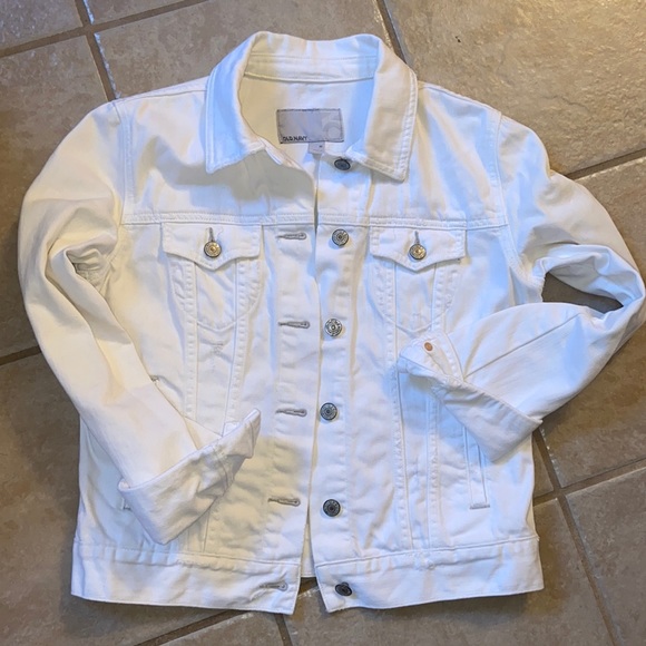 old navy white denim jacket
